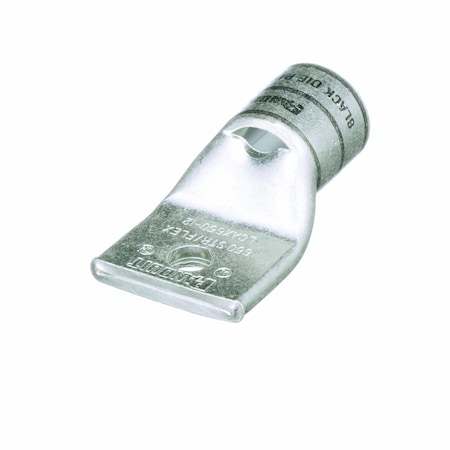 Panduit One-Hole Compression Lug, 1 to 2 in Stud, Standard Barrel, Copper, Black LCAX650-12-6